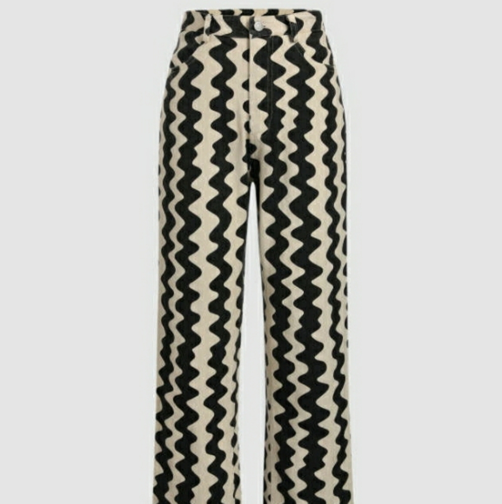 NWT Cider Wavy Retro Straightleg Trousers